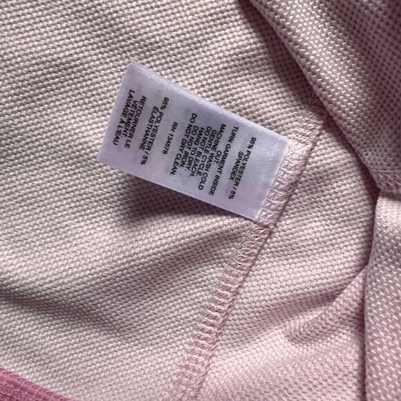 Vineyard Vines Jim Nantz 1/4 Zip Pullover.  Pink and White Striped, Size Small - Picture 2 of 8